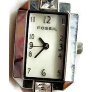 Fossil f2 Stainless Steel Silver Tone Woman's Watch Analog Quartz New Battery